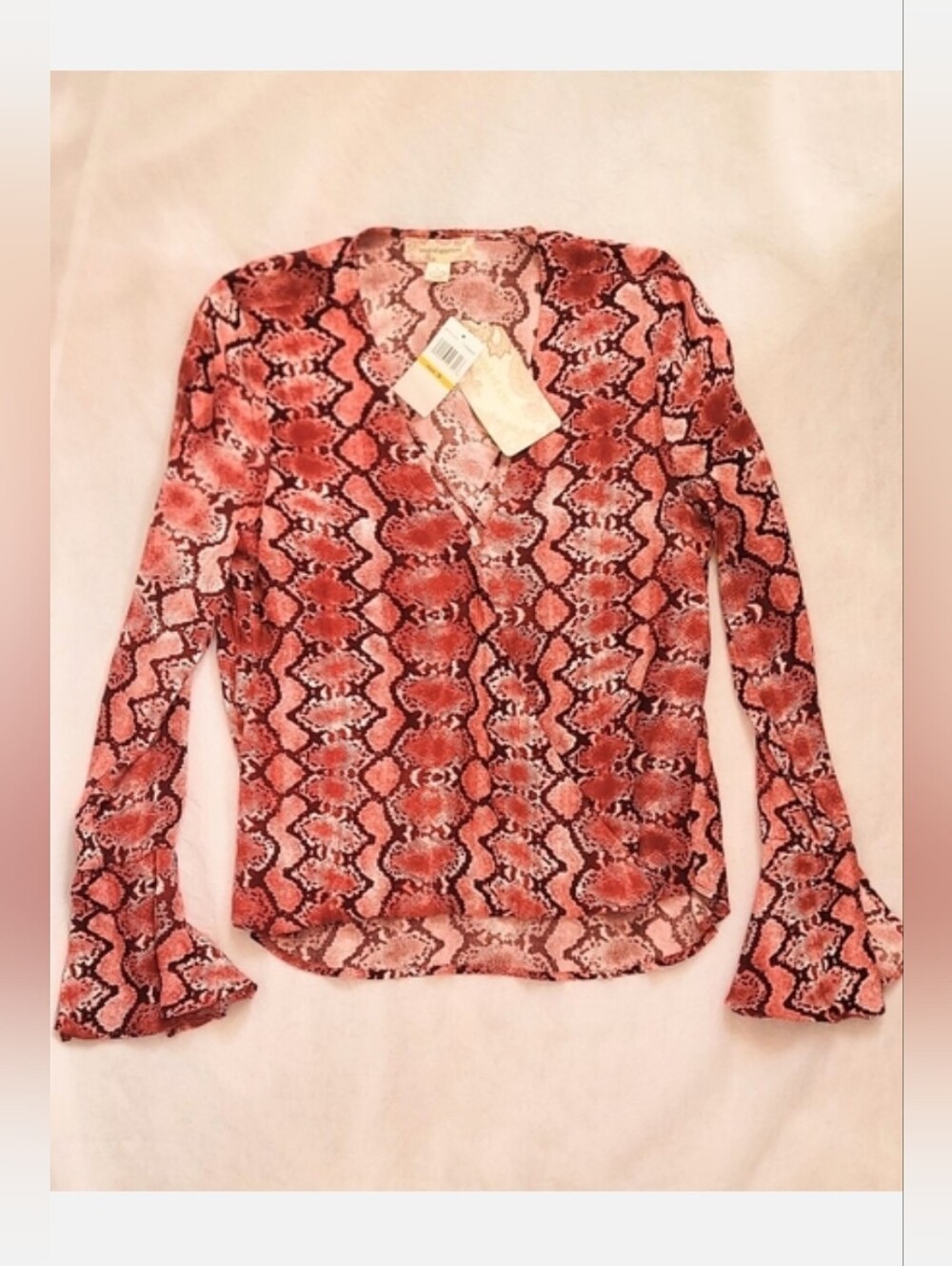 NWT! Lulus Summer Resort Top Band of Gypsies Women's Animal Print Blouse Small